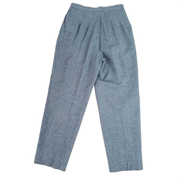 VTG 80s Pendleton Womens Pants Sz 10 Virgin Wool Herringbone High Rise Pleated - Picture 2 of 7